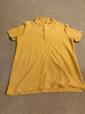 Goodfellow & Co Yellow Polo Shirt with White Trim